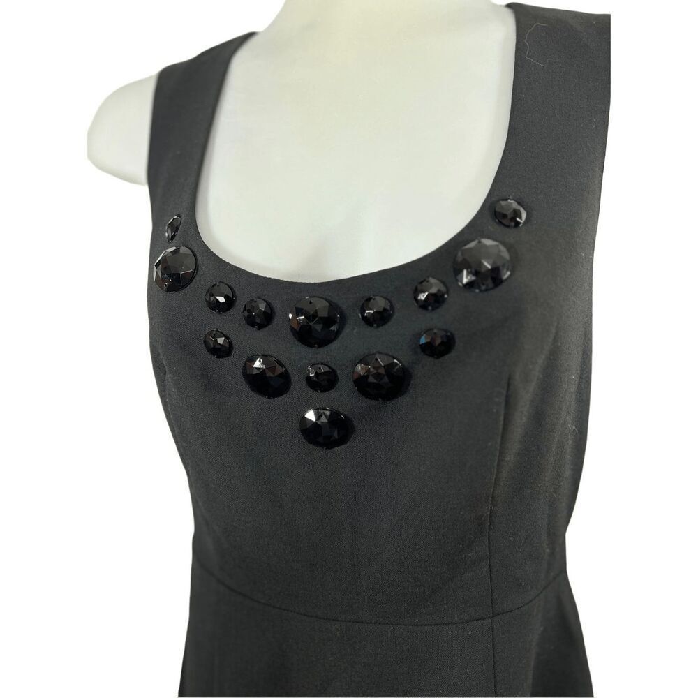 Express‎ Black Sleeveless Cocktail Dress Size 4 Party Date Night LBD Jeweled - Picture 4 of 11